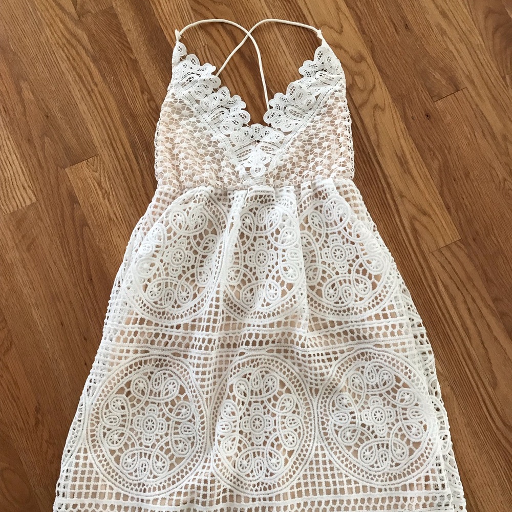 NEW without tags White Tea Length Dress